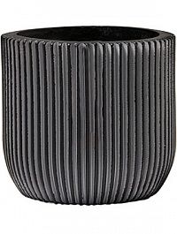 Кашпо Capi "Nature egg planter groove ii black" (упаковка 4 шт.)