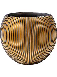 Кашпо Capi Nature groove vase ball black gold 19 см. (упаковка 2 шт.)