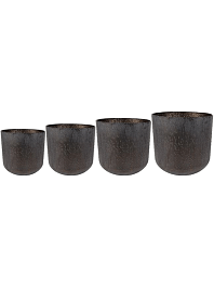 Кашпо Lian pot copper black (2 набора по 4 кашпо)