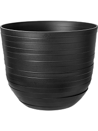 Кашпо Fuente rings round onyx black 31,4 см. (упаковка 3 шт.)