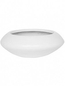 Кашпо Fiberstone matt white tara s