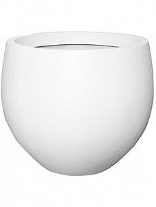 Кашпо Fiberstone matt white jumbo orb s