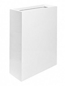 Кашпо Fiberstone glossy white jort slim m