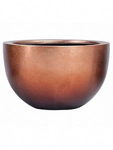 Кашпо Metallic silver leaf bowl matt copper 27 см