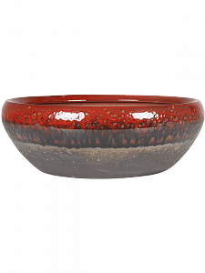 Кашпо Amora bowl black red D28см.