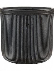 Кашпо Vertical rib cylinder anthracite 40 см.