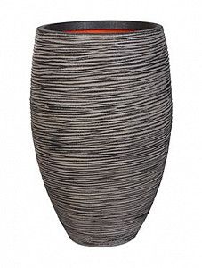 Кашпо Capi "Nature rib nl vase elegant deluxe ii antracita"