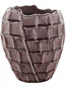Кашпо Indoor pottery pot high square design pink