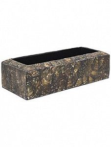 Кашпо Oceana cracked pearl table planter rectangle black brown L55