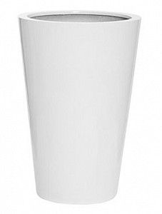 Кашпо Fiberstone glossy white belle m
