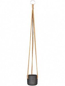 Подвесное кашпо Rough charlie (hanging) xxxs black washed