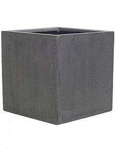 Кашпо Fiberstone block grey m