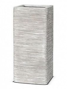 Кашпо Capi "Nature square rib i ivory"