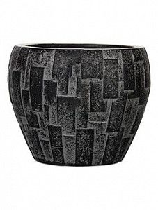 Кашпо Capi "Nature stone vase taper round i black" (упаковка 2 шт.)