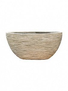 Кашпо Capi "Nature planter oval rib ii ivory"