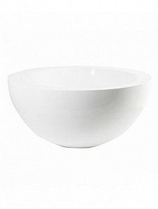 Кашпо Fiberstone glossy white vic bowl s