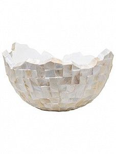 Кашпо Oceana pearl bowl white 36 см.