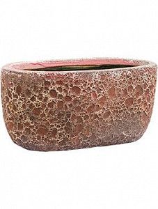 Кашпо Lava oval relic pink (glazed inside) 15 см.