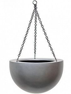 Подвесное кашпо Gradient hanging bowl matt grey 21 см.