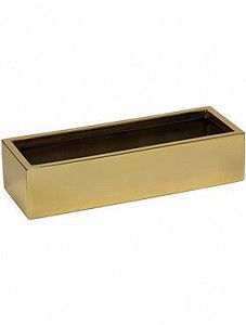 Кашпо Fiberstone platinum gold balcony slim low xs