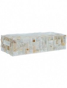 Кашпо Oceana pearl table planter rectangle white L55