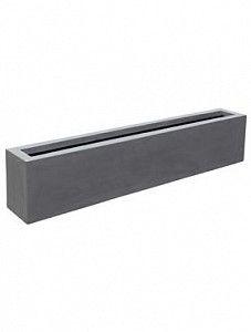 Кашпо Fiberstone jort grey middle high