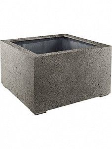 Кашпо Grigio low cube natural-concrete 40 см.