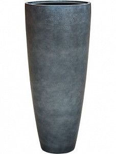 Кашпо Metallic silver leaf partner matt ice blue (с техническим кашпо) D40 H90