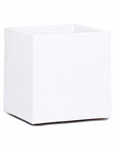 Кашпо Premium cubus white 100 см.