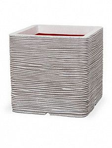 Кашпо Capi "Nature nature rib nl pot square ii ivory"
