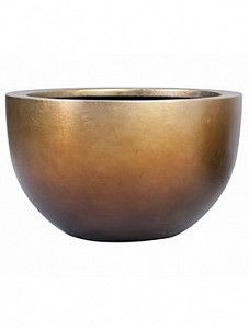 Кашпо Metallic silver leaf bowl matt honey 38 см