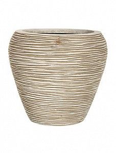 Кашпо Capi "Nature vase tapering round rib i ivory" (упаковка 2 шт.)