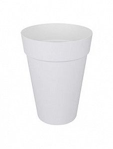 Кашпо Loft urban round high white 38 см.