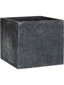 Кашпо Raindrop cube anthracite 45 см.