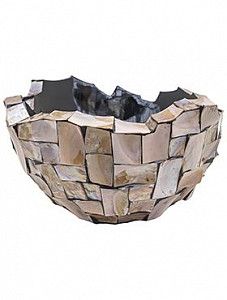 Кашпо Oceana pearl bowl brown 24 см.