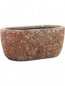 Кашпо Lava oval relic pink (glazed inside) 19 см.