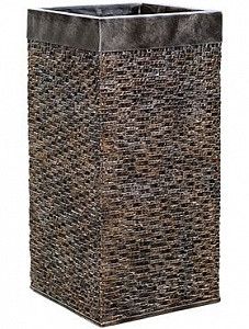 Кашпо Luxe lite universe layer square bronze 70 см.