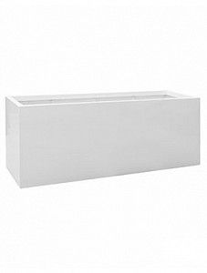 Кашпо Fiberstone glossy white jumbo jort xl