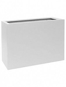 Кашпо Fiberstone matt white jort l