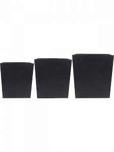 Кашпо Amfa divider black 96 см. (2 набора по 3 кашпо)