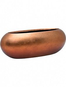 Кашпо Metallic silver leaf boat matt copper 20 см