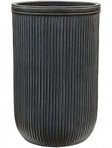 Кашпо Vertical rib cylinder anthracite 57 см.