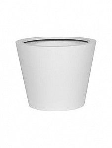 Кашпо Fiberstone matt white bucket s