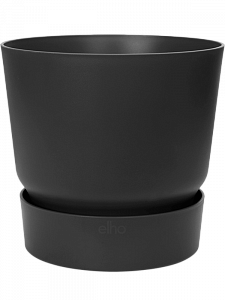 Кашпо Greenville round living black 36 см.
