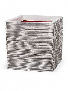 Кашпо Capi "Nature nature rib nl pot square i ivory"