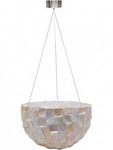 Подвесное кашпо Oceana pearl hanging bowl white 20 см.