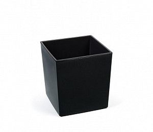 Черный пластиковый горшок "Ella cubi" с вкладкой 25 см.