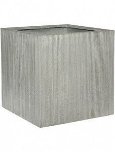 Кашпо Ridged vertically block l light grey 50 см.