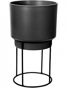 Кашпо B. for studio round living black