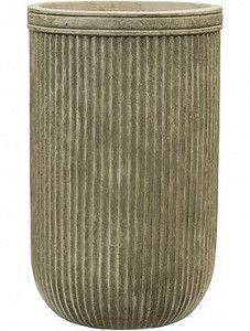 Кашпо Vertical rib cylinder green 47 см.